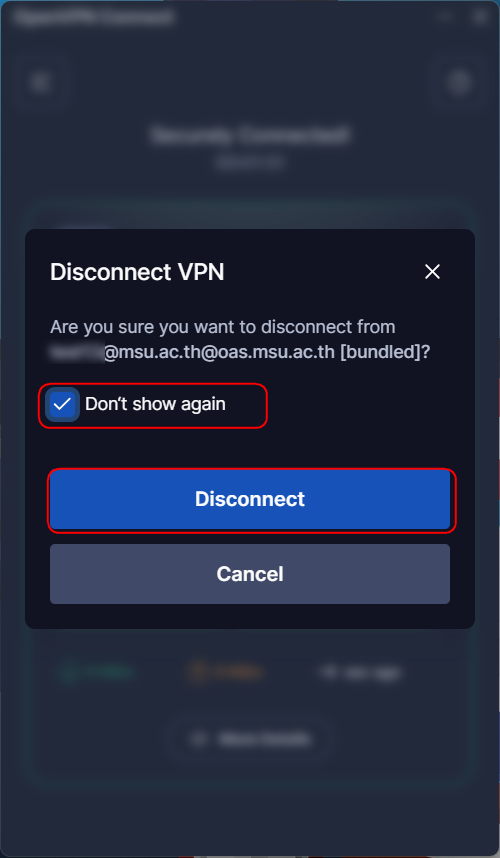 Confirm Disconnect