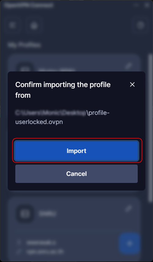 Import Profile