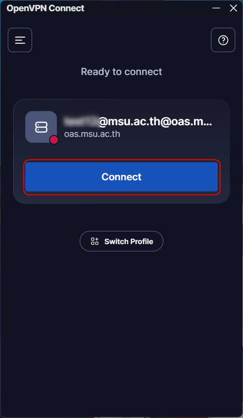 Click Connect